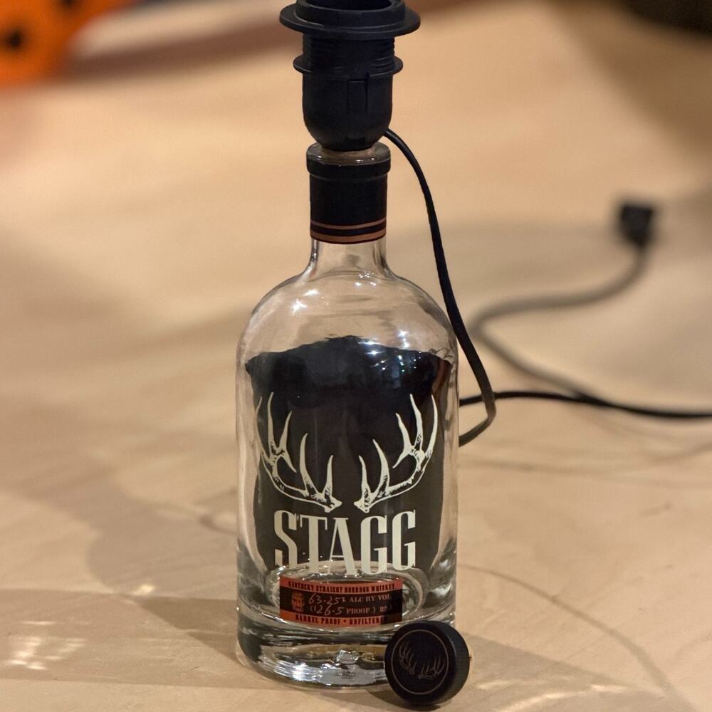 Stagg Bourbon Bottle Lamp Whiskey Bar Man Cave Decor Original Topper
